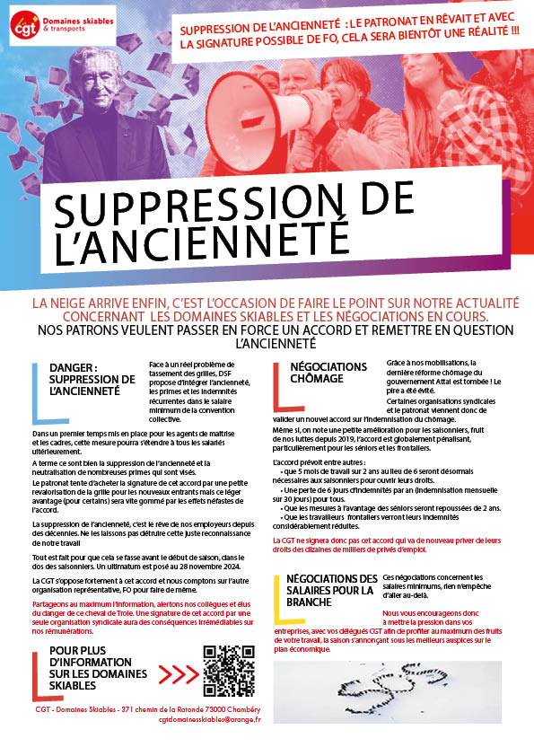 Tract anciennete