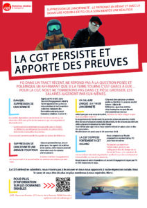 SUPPRESSION DE L’ANCIENNETÉ : LA CGT PERSISTE ET APPORTE DES PREUVES